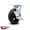 Service Caster 6 Inch Rubber on Steel Swivel Caster with Roller Bearing and Brake SCC SCC-30CS620-RSR-TLB - alternate 6